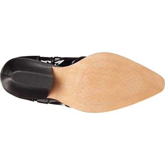 #22 Jessica Simpson Zeana2 Black Patent Over-the-Knee Western Pointed Toe Boots - Picture 4 of 5